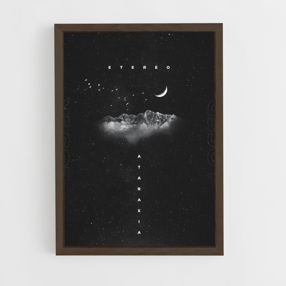 Poster Étoiles et Lune – affiche Art spatial (vue 5)
